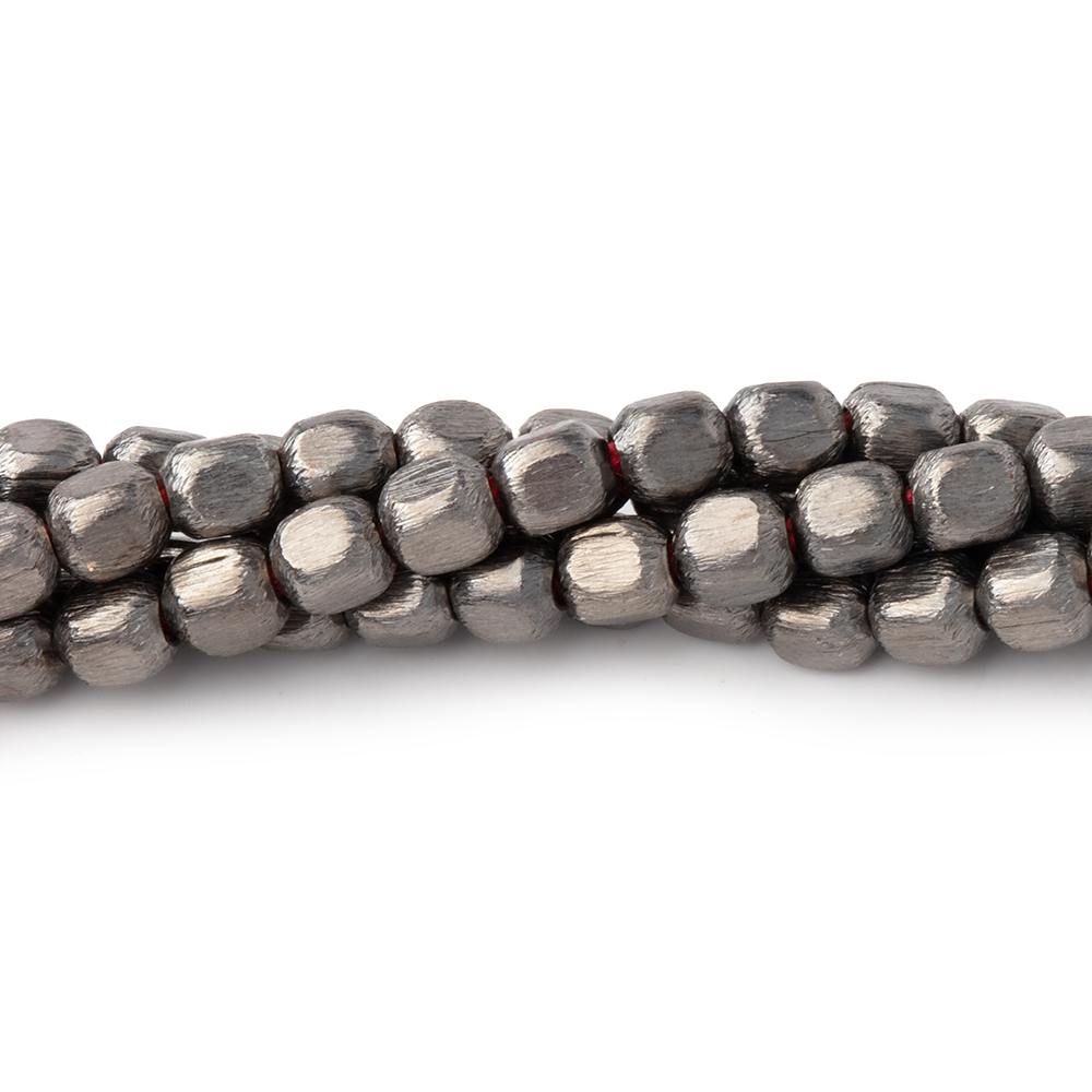 4mm Brushed Rounded Corner Cube Beads - Plated Copper - AtlantaFindingsCompany