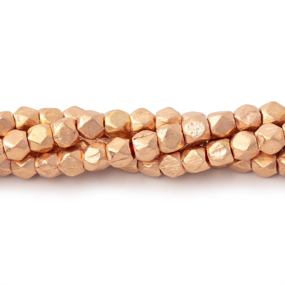 4mm Brushed Hand Cut Nugget Beads - 8" Strand (47 pcs) - AtlantaFindingsCompany