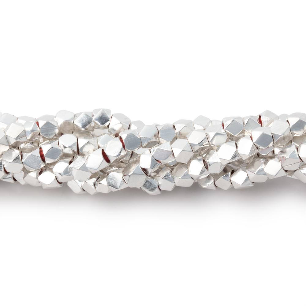 3mm Hand - Polished Faceted Nugget Beads - 8" Strand, 72 Pieces - AtlantaFindingsCompany