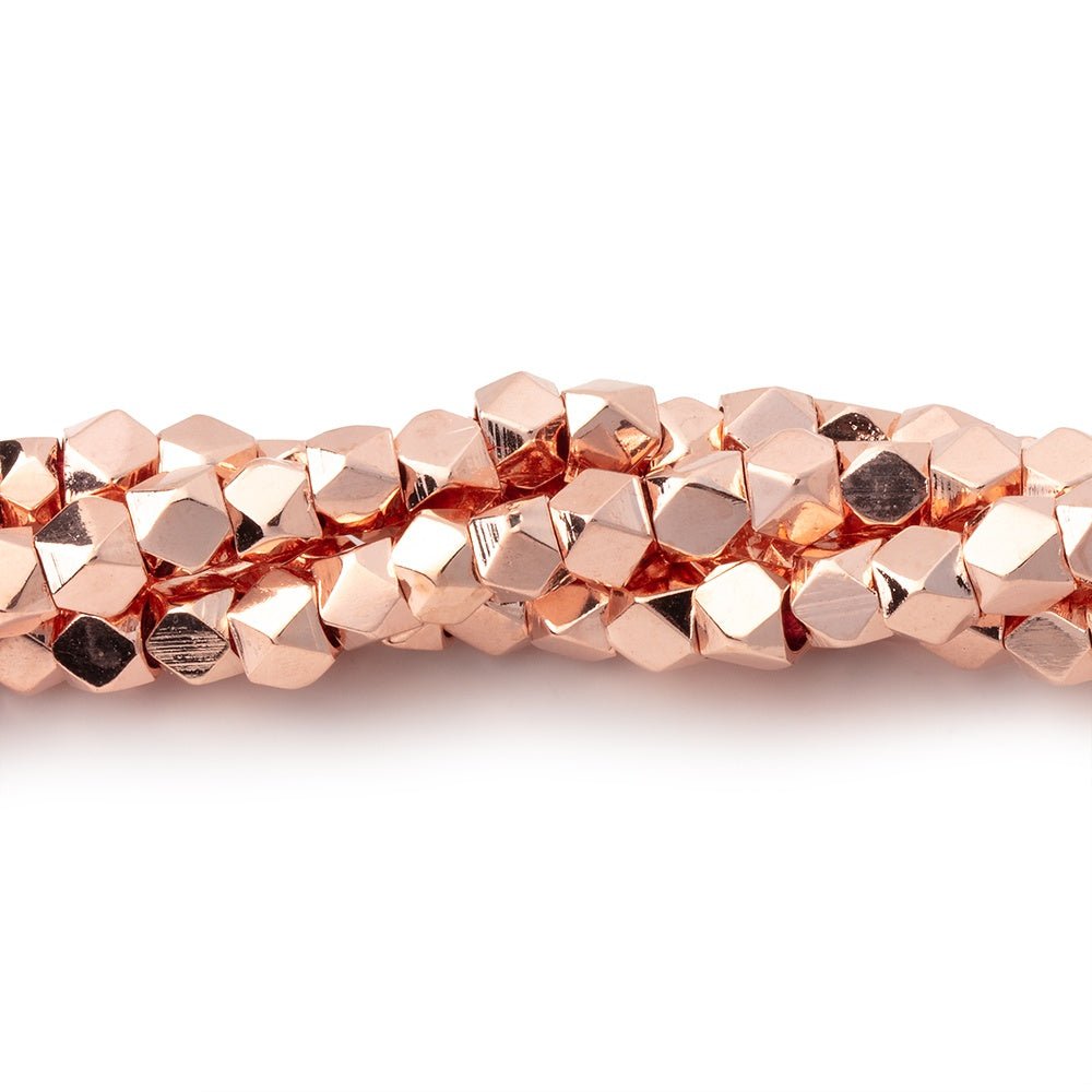 4mm Hand Polished Faceted Nugget Beads - 8 Inch Strand, Approx. 45 Pieces - AtlantaFindingsCompany