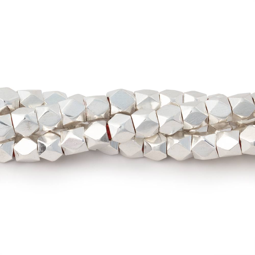 4mm Hand Polished Faceted Nugget Beads - 8 Inch Strand, Approx. 45 Pieces - AtlantaFindingsCompany