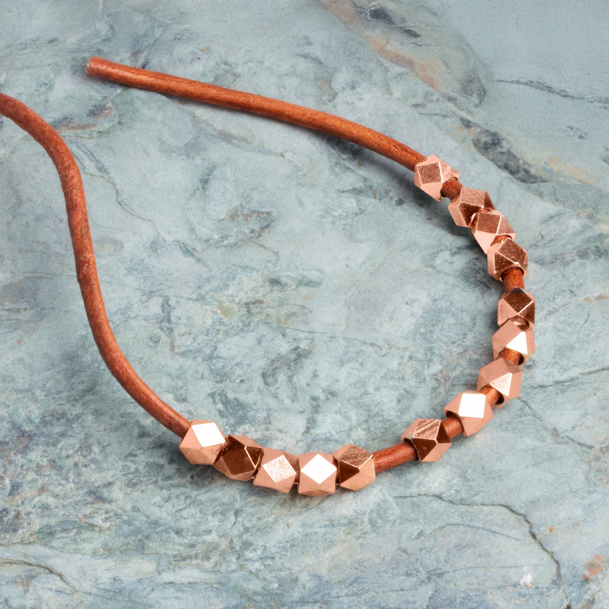 4mm Shiny Faceted Nugget Beads - 8" Strand, 47 Pieces - AtlantaFindingsCompany