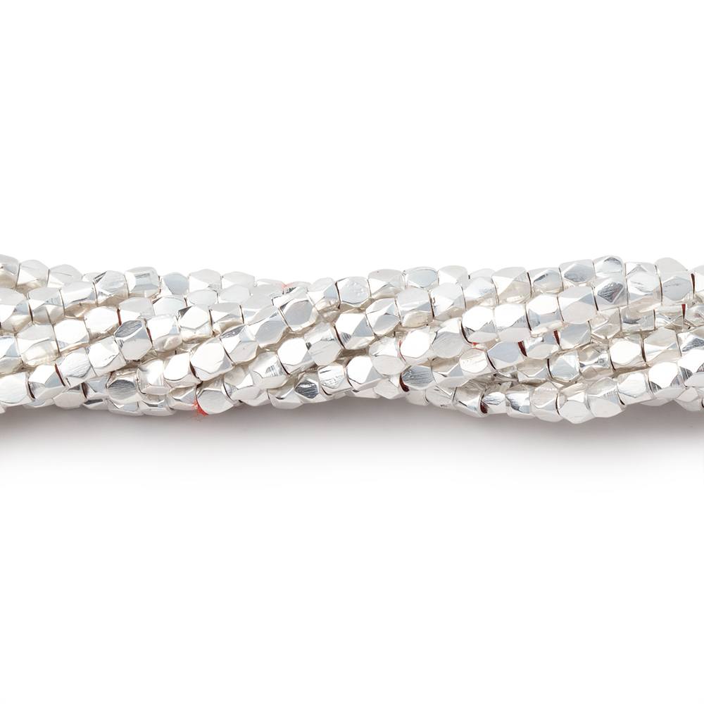 2mm Hand - Polished Faceted Nugget Beads - 8" Strand, Approx. 90 Pieces - AtlantaFindingsCompany