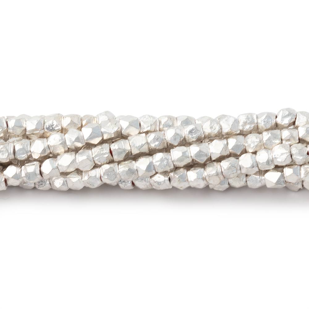 Premium 2.5mm Hand Cut Faceted Nugget Beads - Shiny Finish - AtlantaFindingsCompany