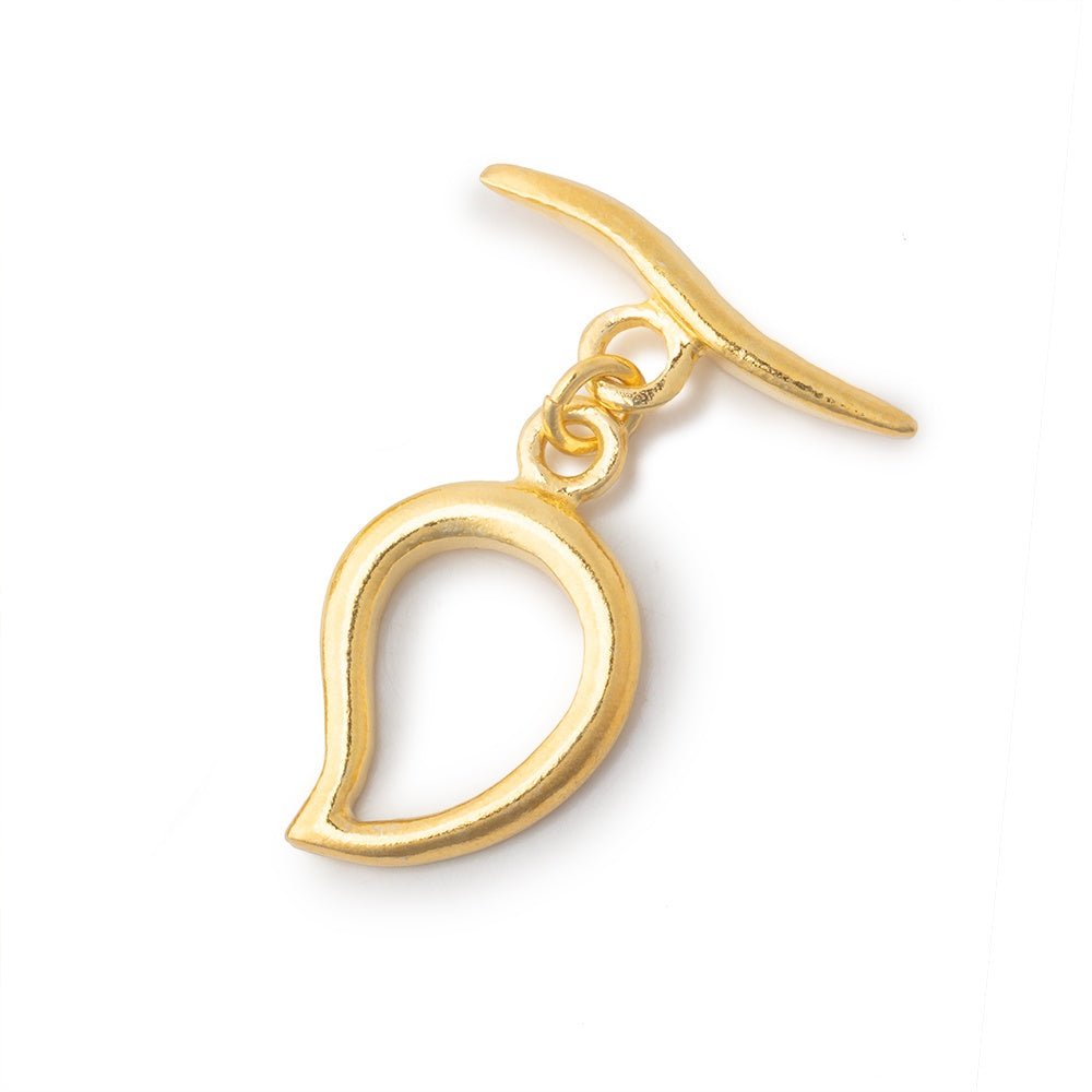 Vermeil Paisley Toggle Clasp Sold as 1 Piece - 15x11.5mm - Atlanta Findings Company