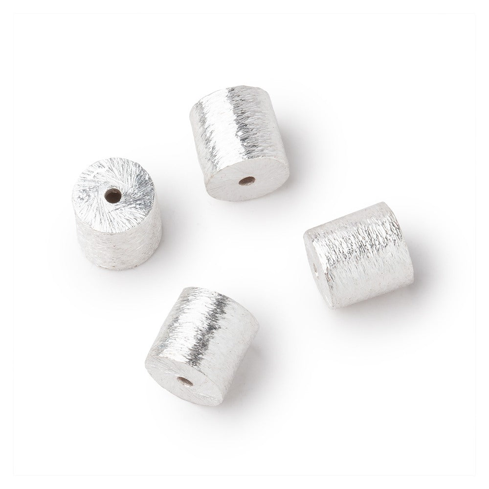 8x8mm Brushed Tube Beads Set of 4 - Atlanta Findings