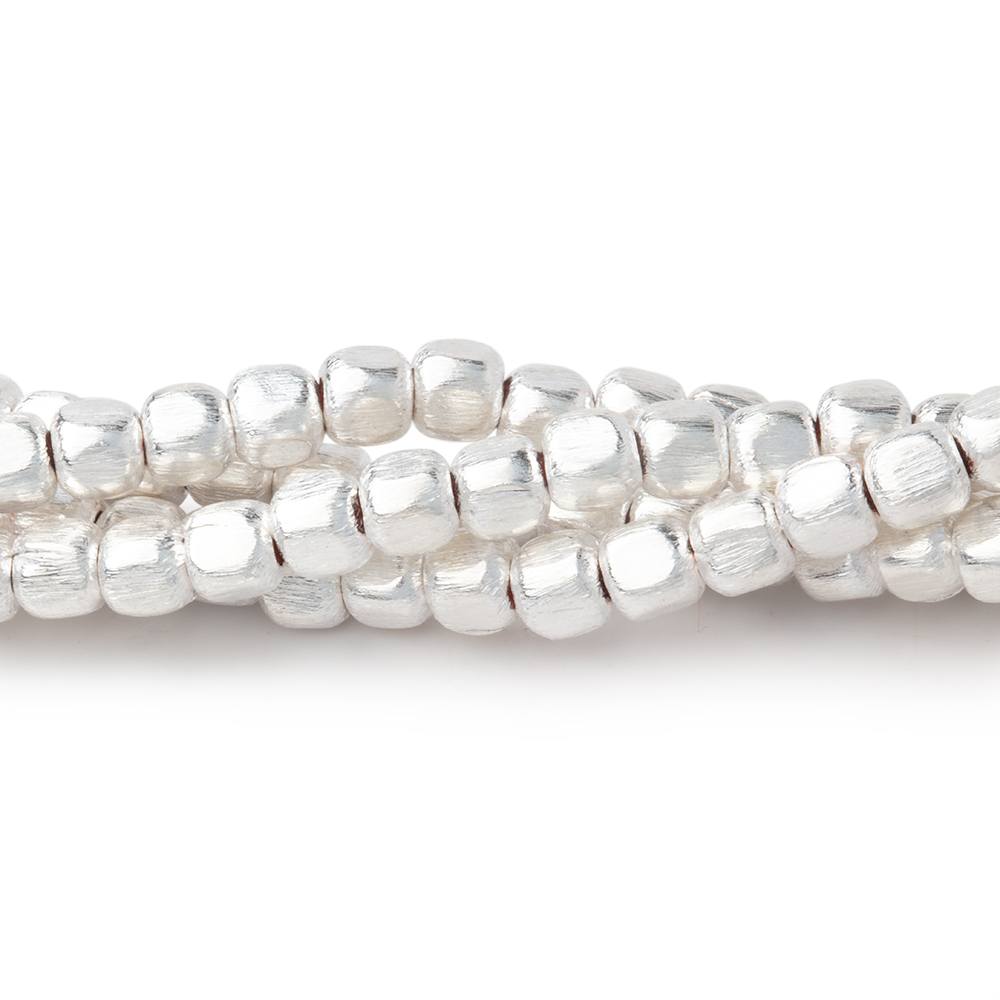 4mm Brushed Rounded Corner Cube Beads - Plated Copper - AtlantaFindingsCompany