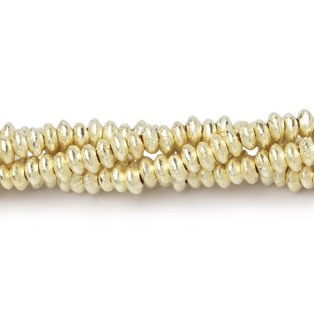 4mm Brushed Disc Beads - AtlantaFindingsCompany