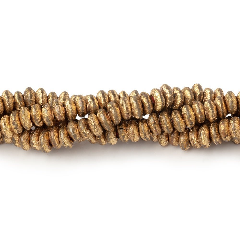 4mm Brushed Disc Beads - AtlantaFindingsCompany