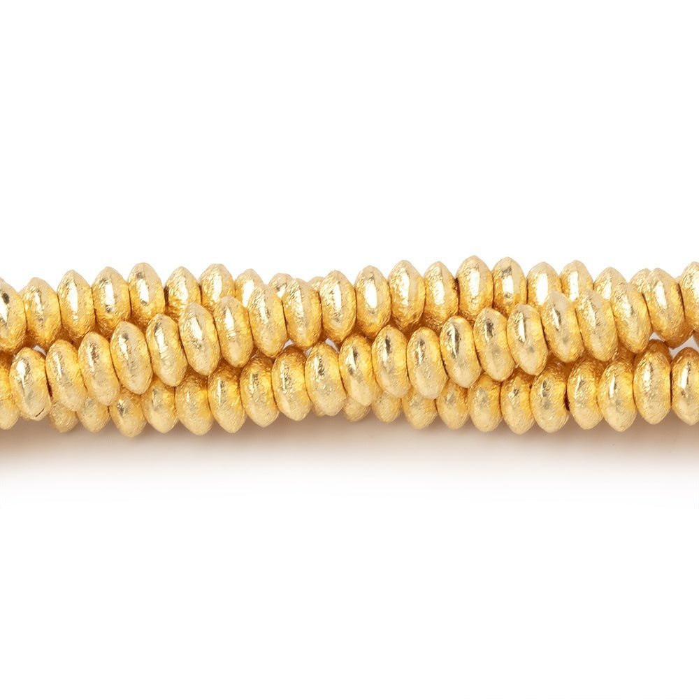 4mm Brushed Disc Beads - AtlantaFindingsCompany