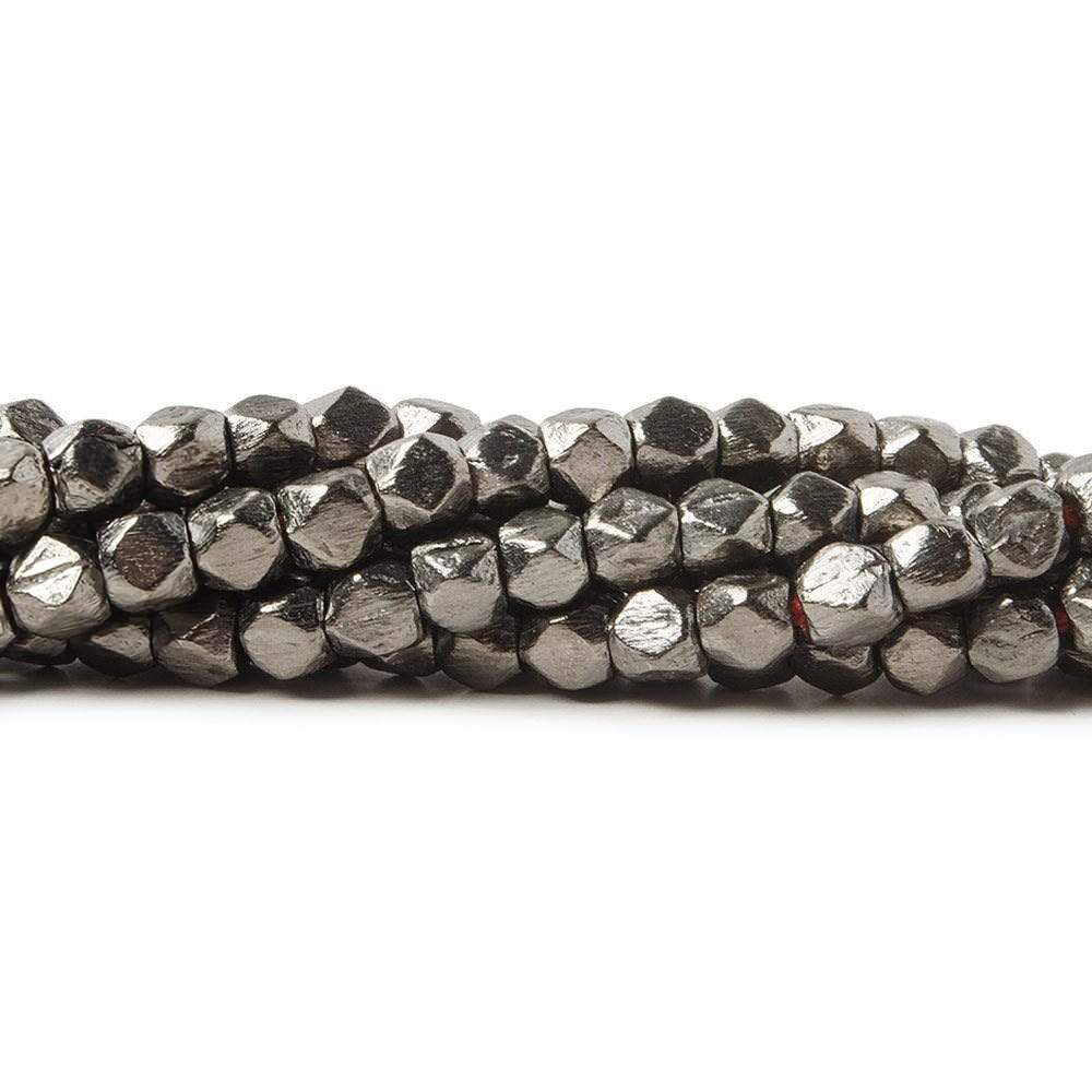 4mm Brushed Hand Cut Nugget Beads - 8" Strand (47 pcs) - AtlantaFindingsCompany