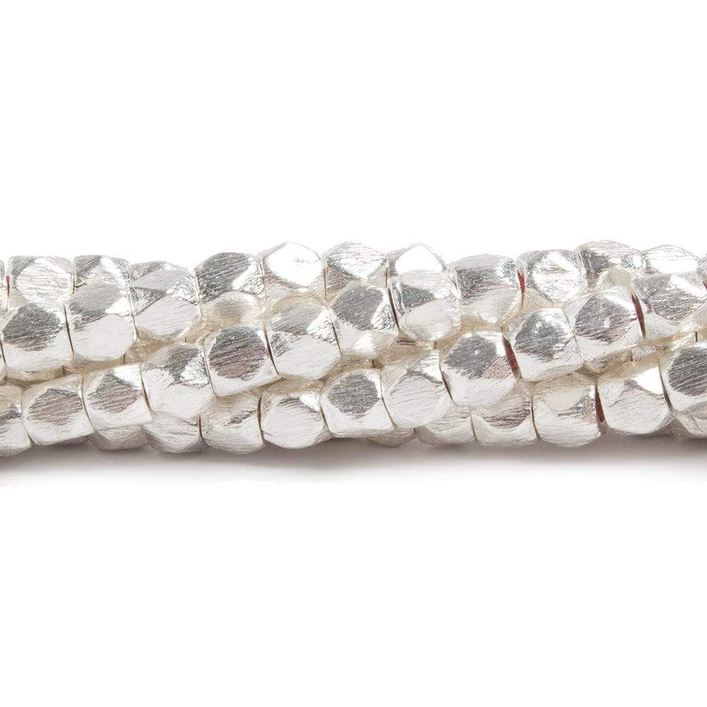 4mm Brushed Hand Cut Nugget Beads - 8" Strand (47 pcs) - AtlantaFindingsCompany