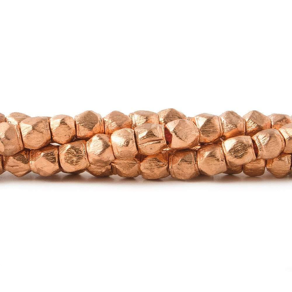 4mm Brushed Hand Cut Nugget Beads - 8" Strand (47 pcs) - AtlantaFindingsCompany
