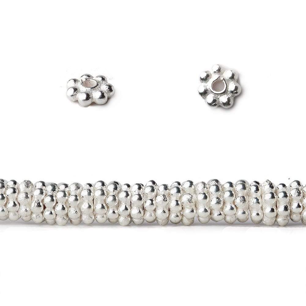 155 pcs 4mm Daisy Spacer Beads - 8" Strand - AtlantaFindingsCompany