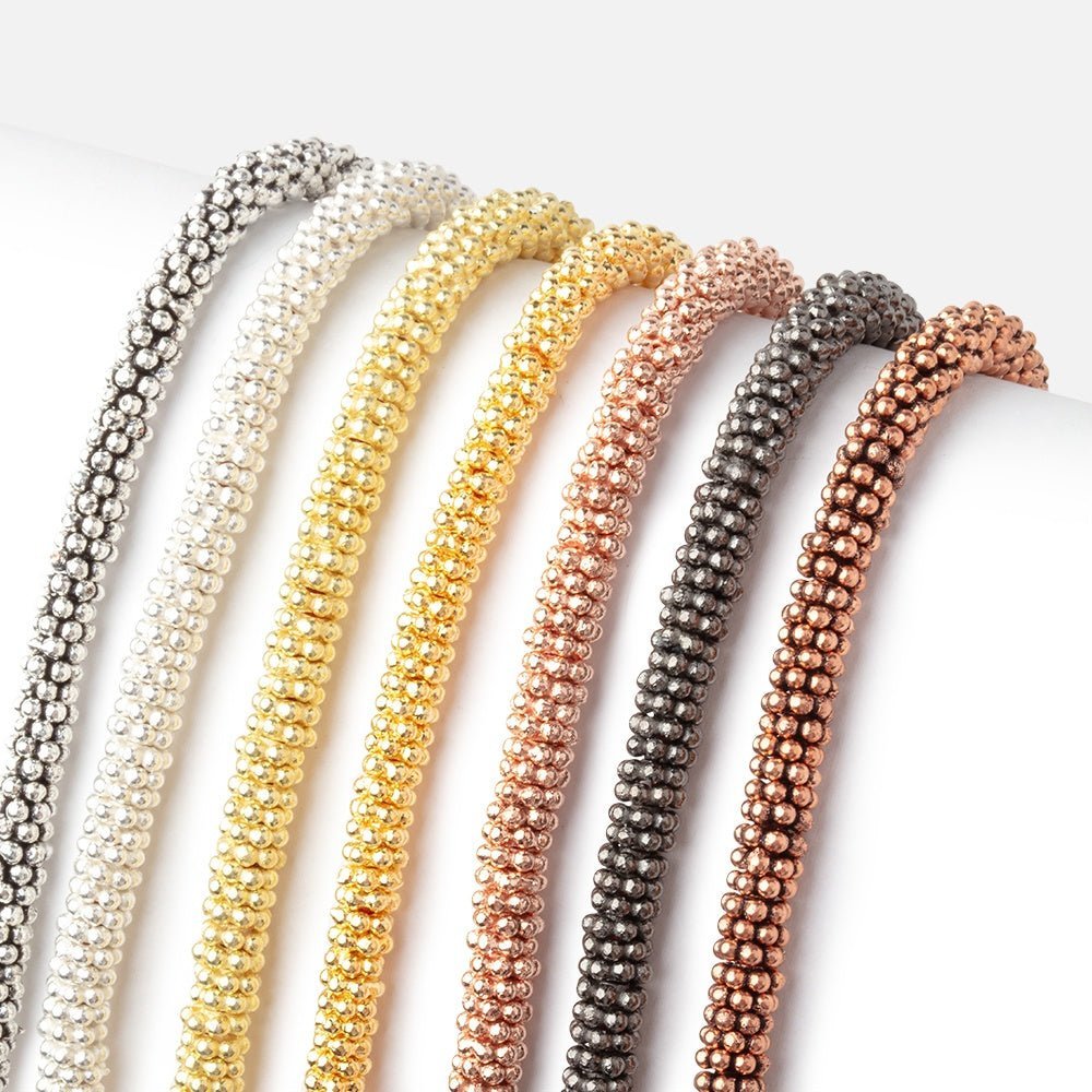 155 pcs 4mm Daisy Spacer Beads - 8" Strand - AtlantaFindingsCompany