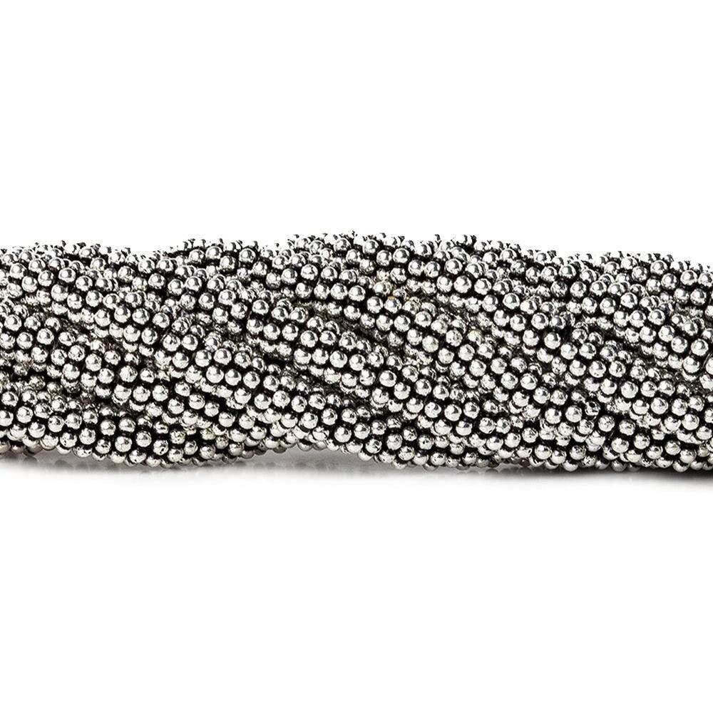 Sterling Silver 4mm Daisy Spacer Beads - 76 Beads per 4 - inch Strand - AtlantaFindingsCompany
