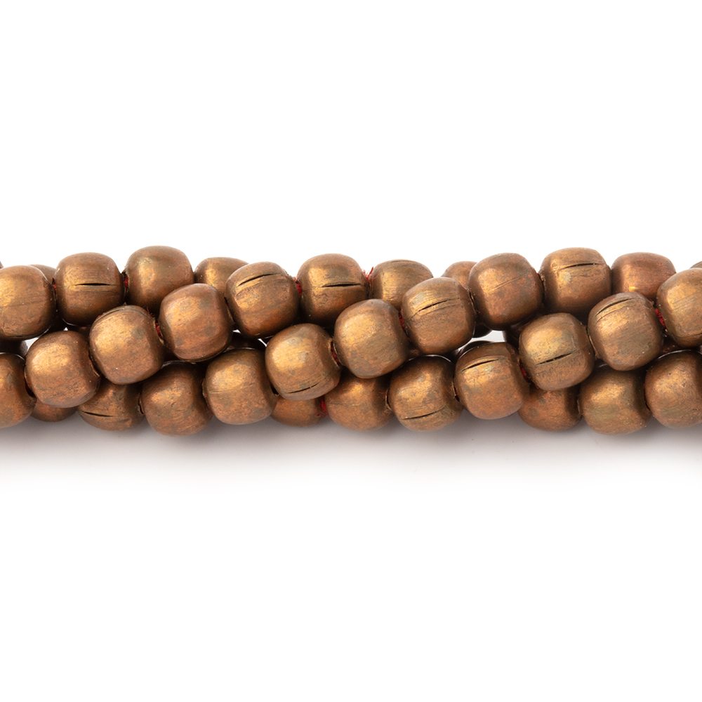 4mm Polished Round Beads - High Quality Plated Copper Strands - AtlantaFindingsCompany