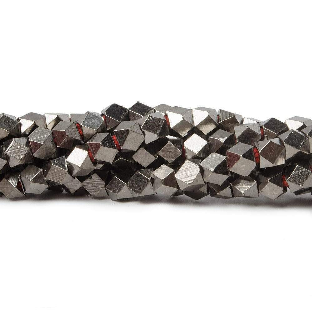 4mm Shiny Faceted Nugget Beads - 8" Strand, 47 Pieces - AtlantaFindingsCompany
