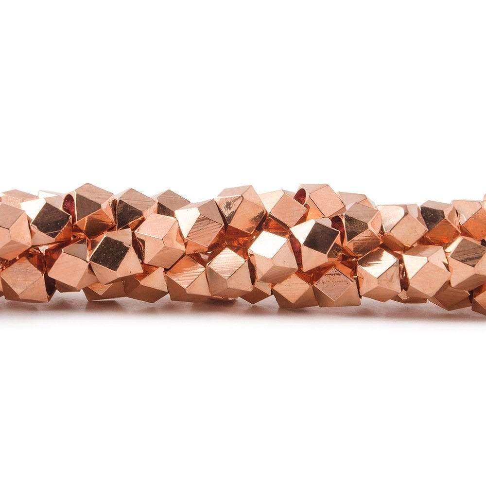 4mm Shiny Faceted Nugget Beads - 8" Strand, 47 Pieces - AtlantaFindingsCompany