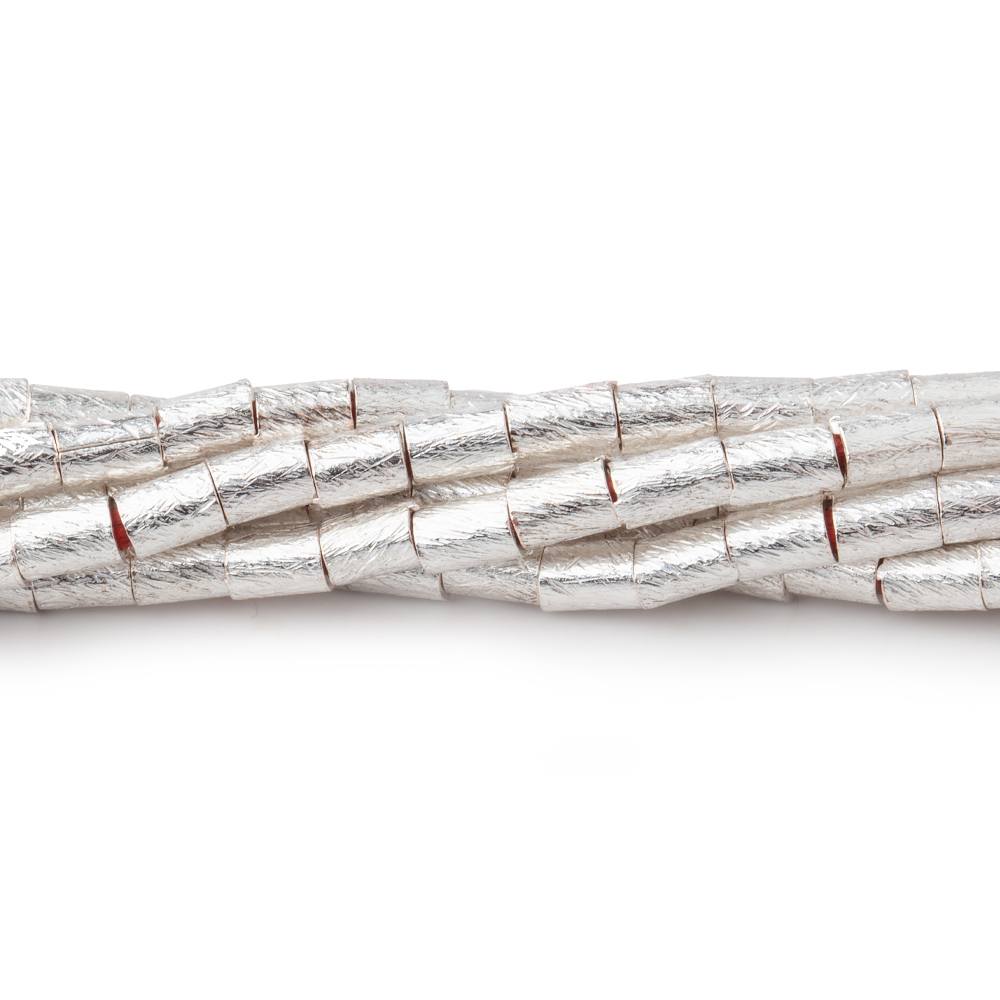4x3mm Brushed Metal Tube Beads - 8" Strand (Approx. 48 pcs) - AtlantaFindingsCompany