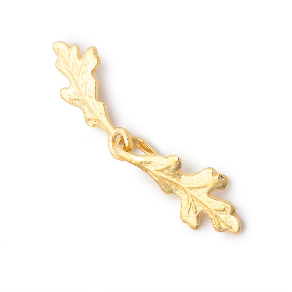 Vermeil Oak Leaf Hook Clasp sold as 1 piece - Vermeil 40x8.5mm - Atlanta Findings Company