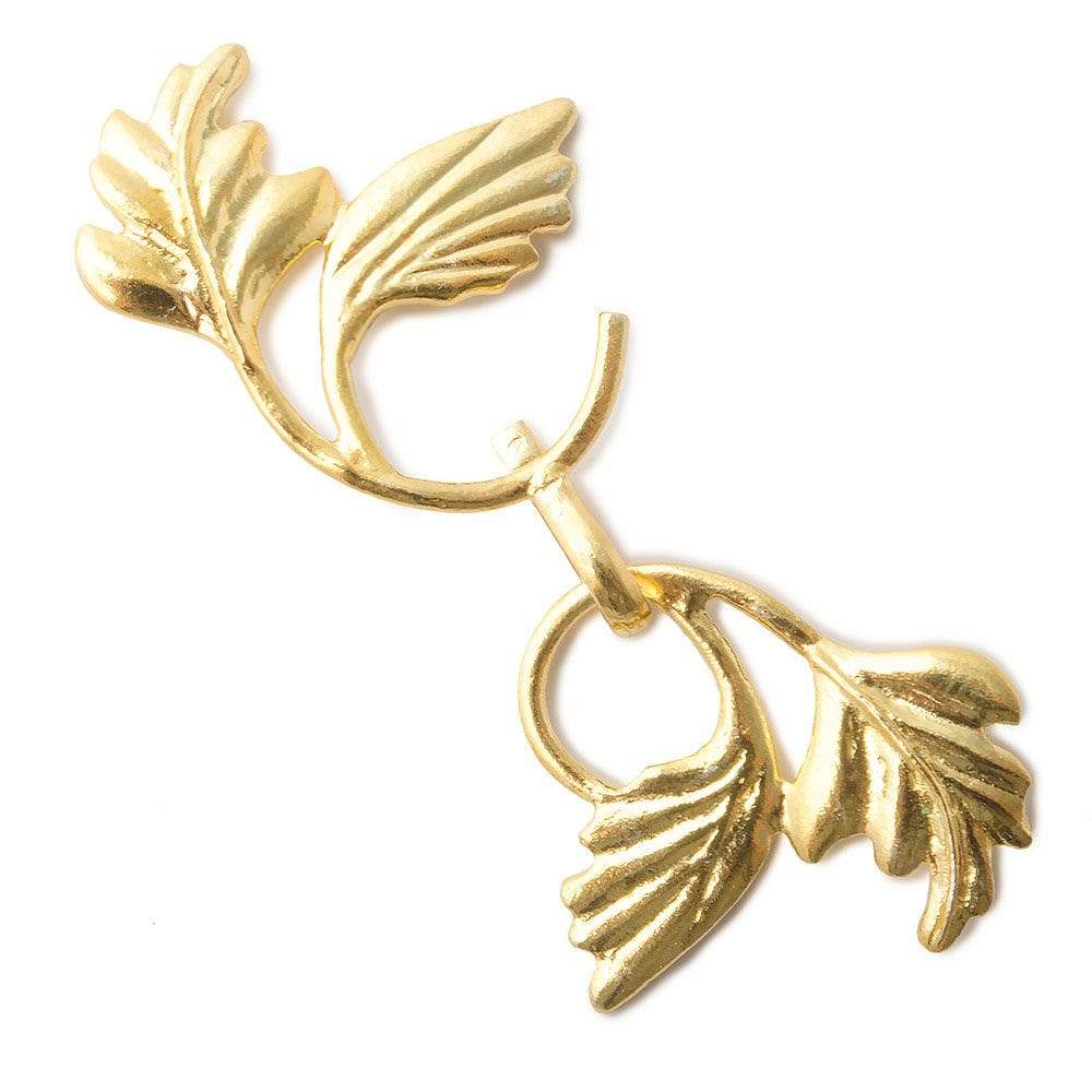 Vermeil Hook Clasp acanthus Leaves Design 1 piece - AtlantaFindingsCompany