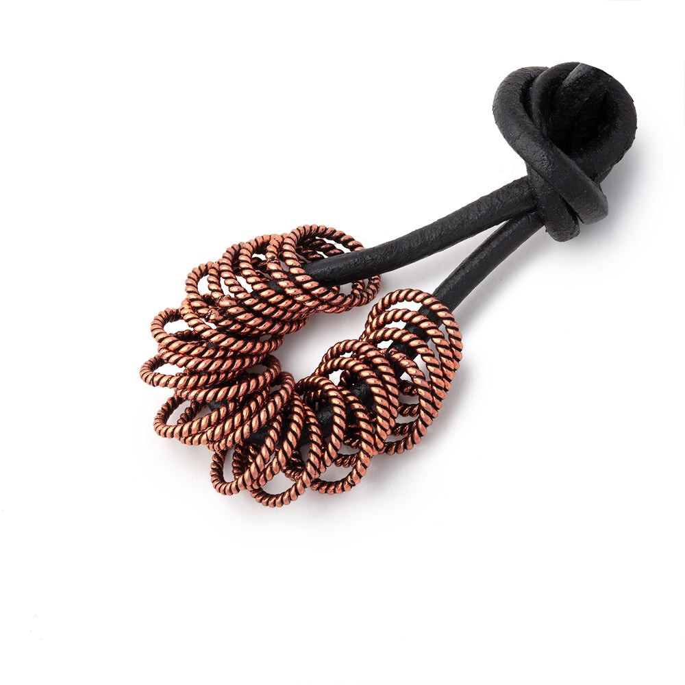 10mm Antiqued Copper Twisted Jump Ring Set of 25 - AtlantaFindingsCompany.com