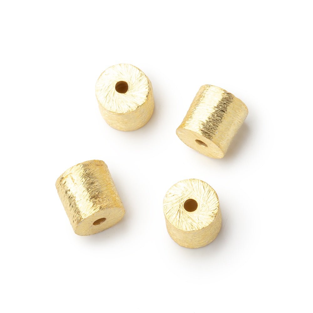 6x6mm Brushed Tube Beads Set of 4 - Atlanta Findings
