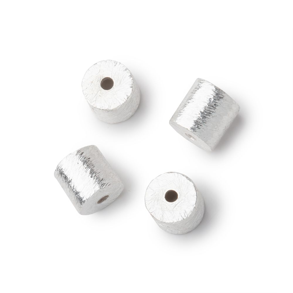 6x6mm Brushed Tube Beads Set of 4 - Atlanta Findings