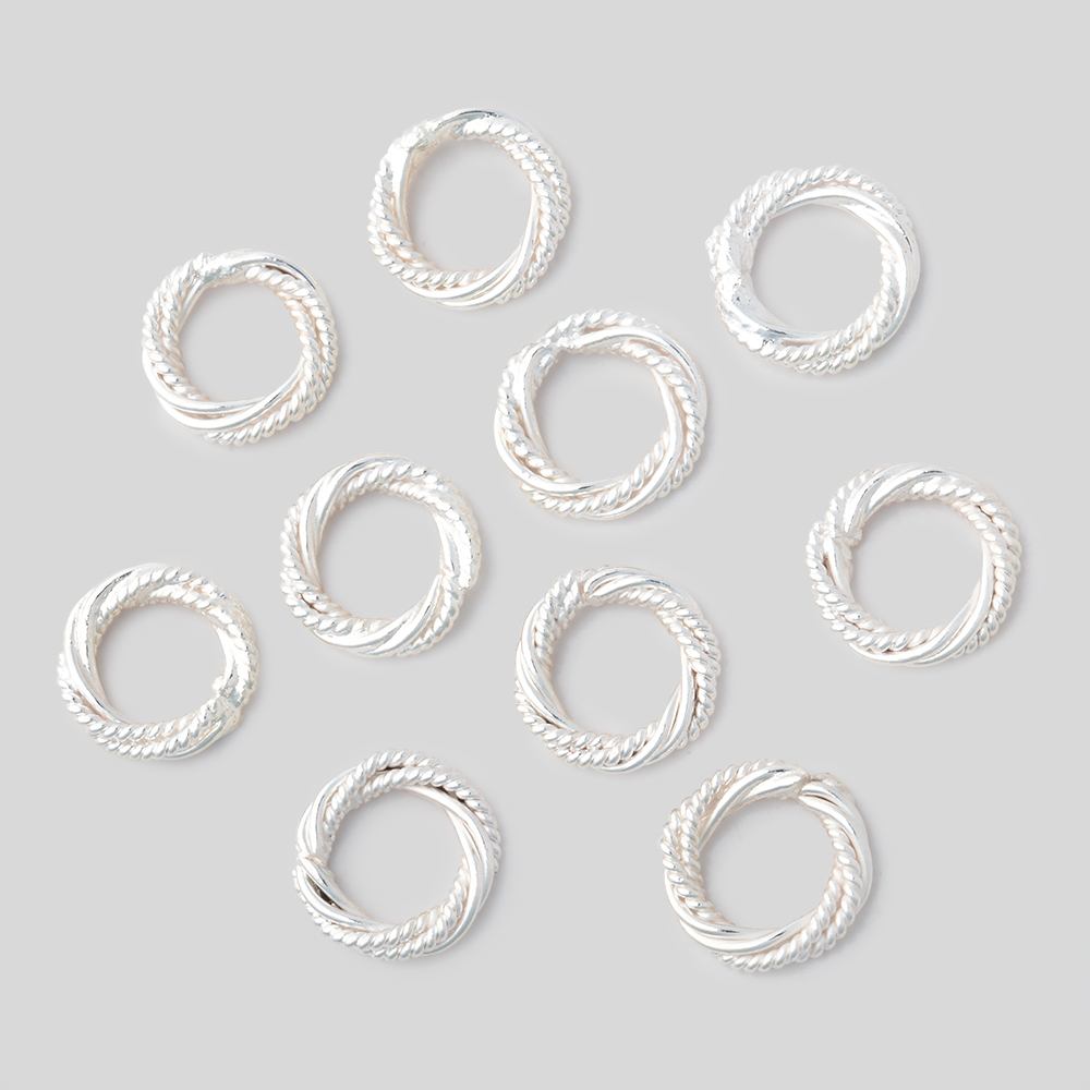 10mm Mobius Twisted Ring Set of 10 - Atlanta Findings