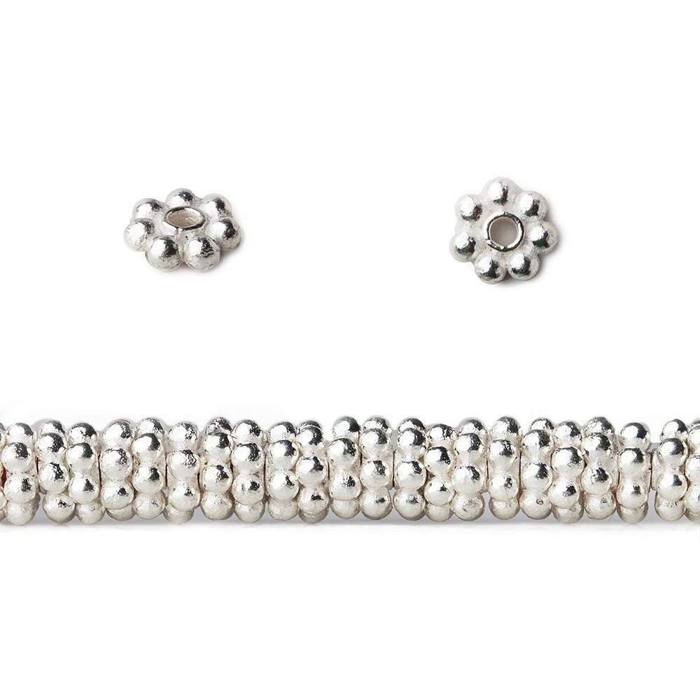 5mm Daisy Spacer Beads - 8 Inch Strand (Approx. 128 Pcs) - AtlantaFindingsCompany