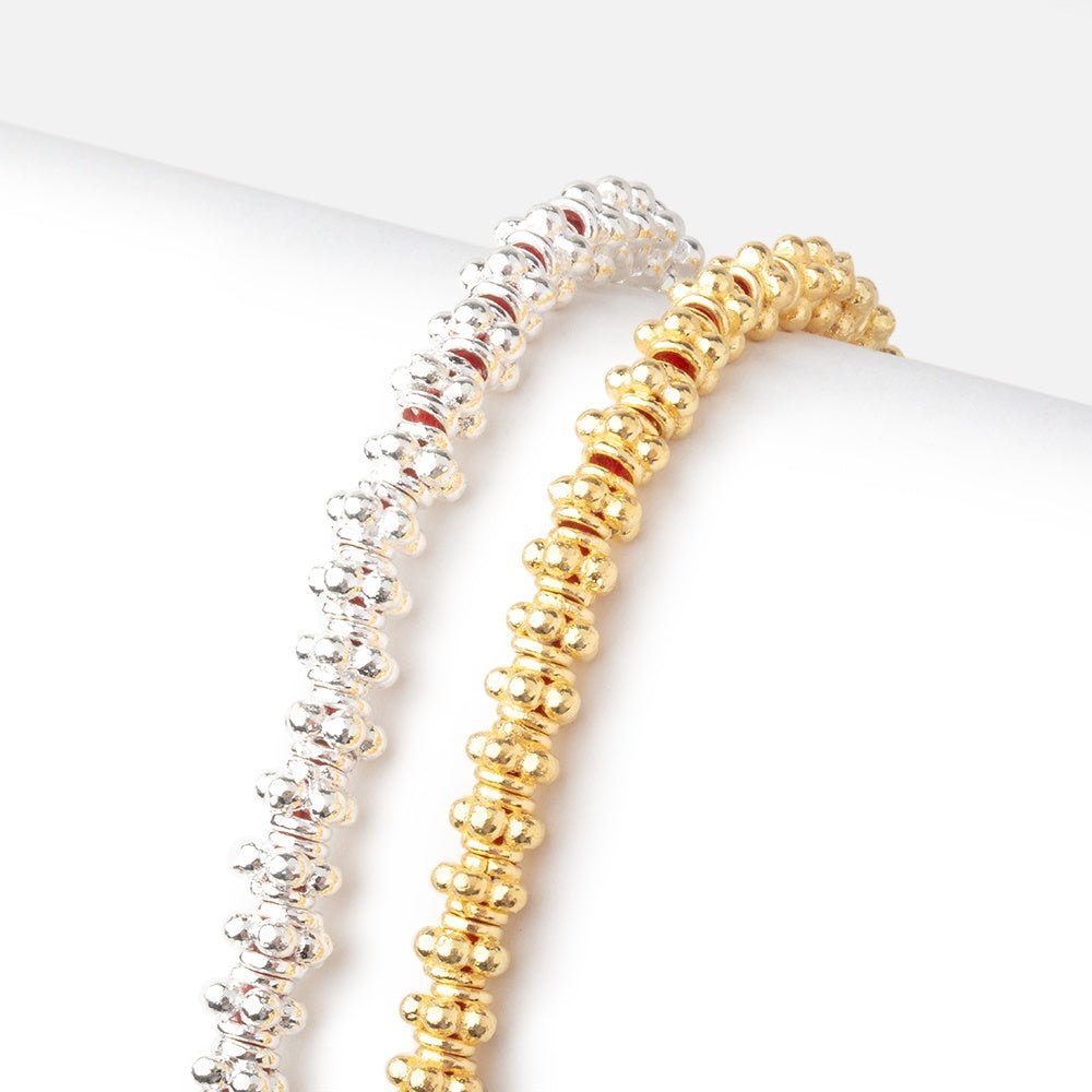 5x3mm Daisy Stack Spacer Beads - 8" Strand, 54 Pieces - AtlantaFindingsCompany