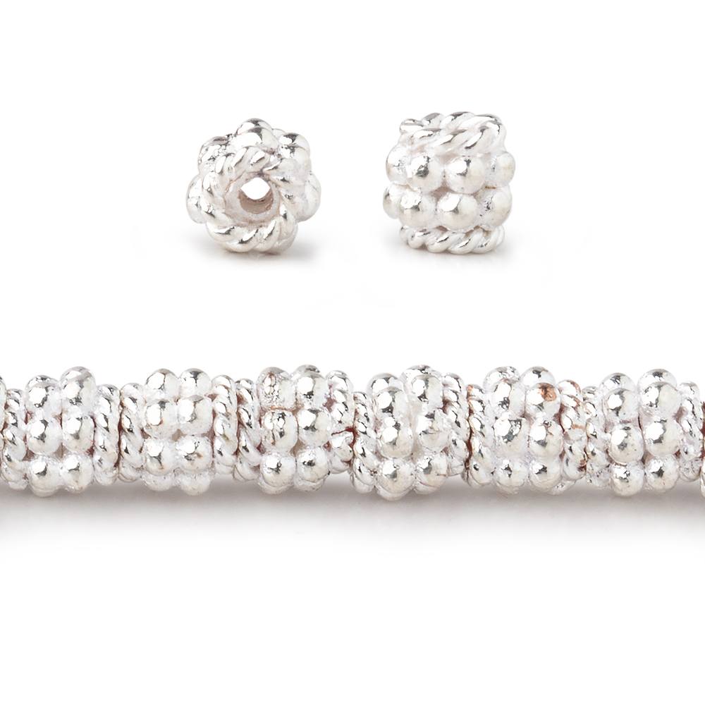 5x4.5mm Double Daisy Stack Spacer Beads - 8 - Inch Strand (Approx. 43 Beads) - AtlantaFindingsCompany