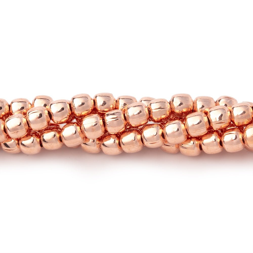 4mm Polished Round Beads - High Quality Plated Copper Strands - AtlantaFindingsCompany
