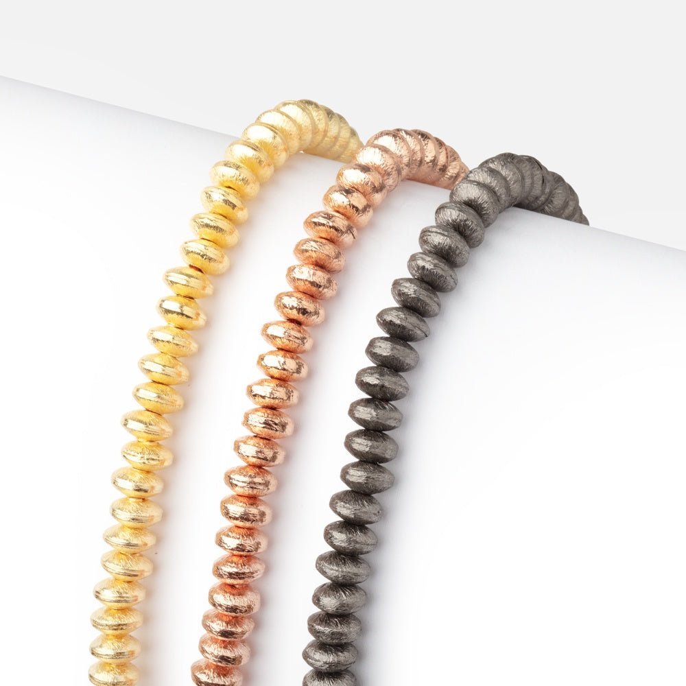 6mm Brushed Disc Beads - AtlantaFindingsCompany