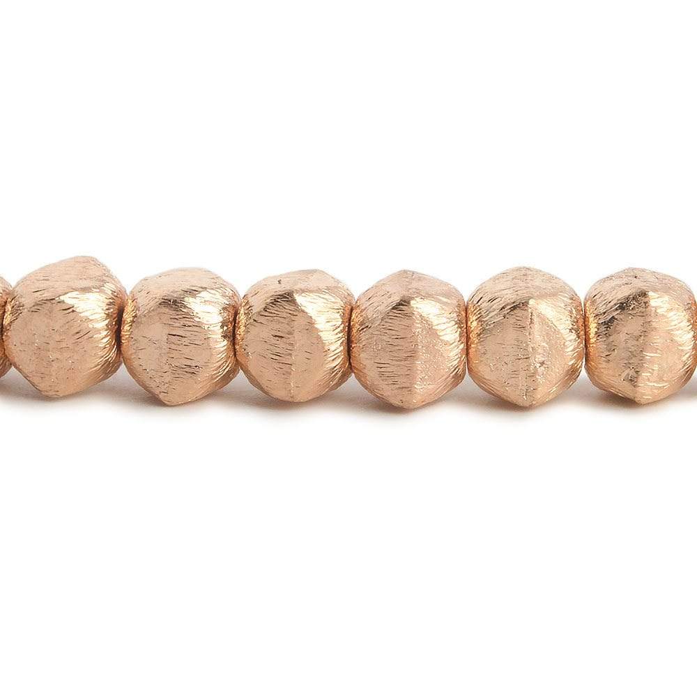 6mm Brushed Faceted Nugget Beads - 8 Inch Strand (Approx. 34 Pieces) - AtlantaFindingsCompany