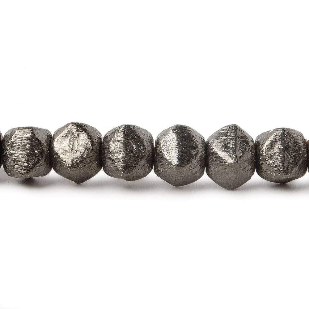 6mm Brushed Faceted Nugget Beads - 8 Inch Strand (Approx. 34 Pieces) - AtlantaFindingsCompany
