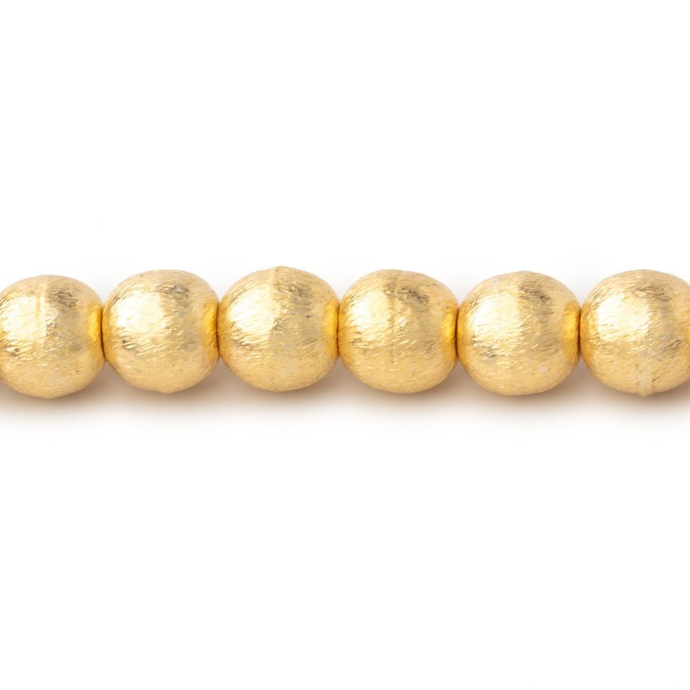 6mm Brushed Round Beads - Plated Copper with 1mm Hole - AtlantaFindingsCompany