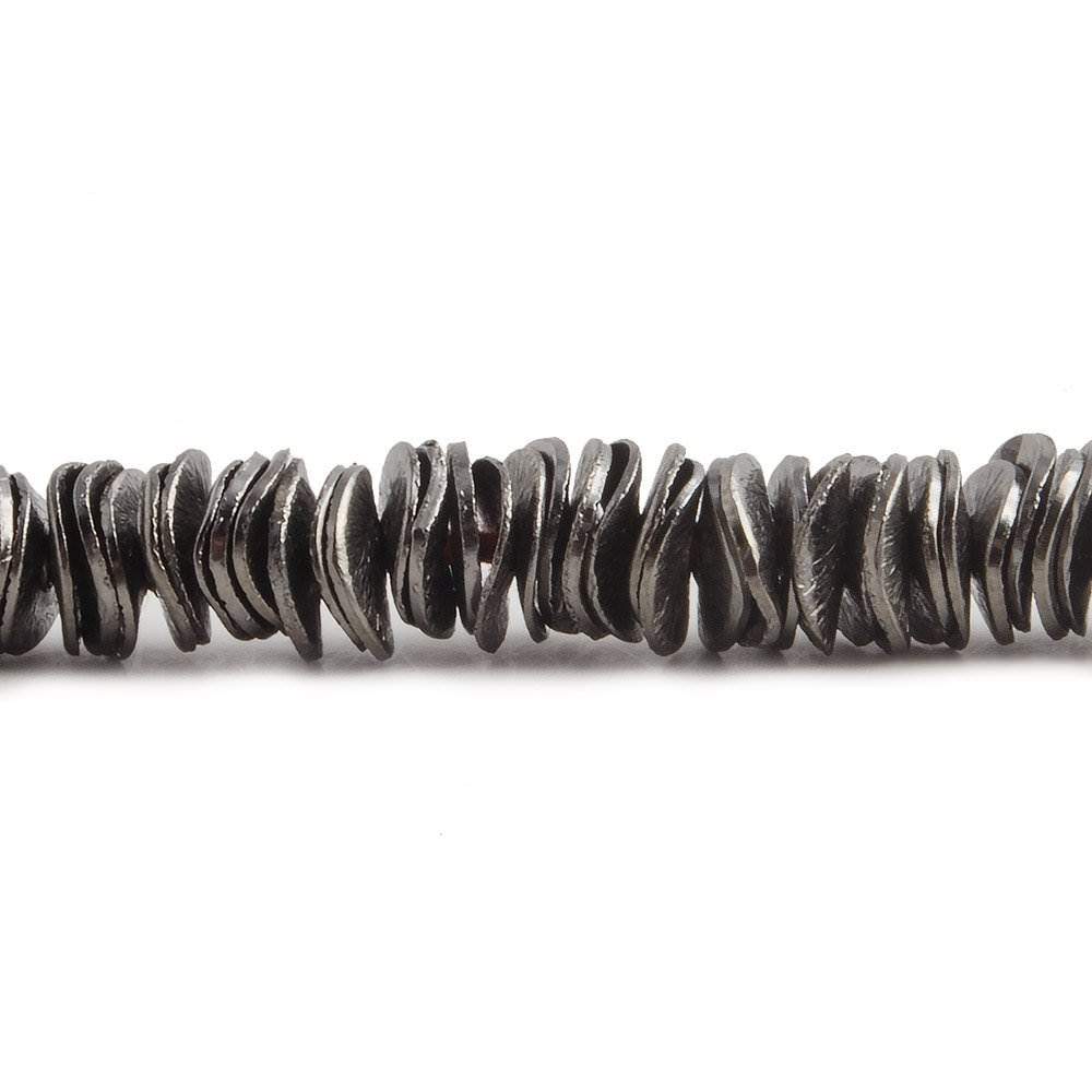 6mm Brushed Wavy Disc Spacer Beads - 8 Inch Strand - AtlantaFindingsCompany
