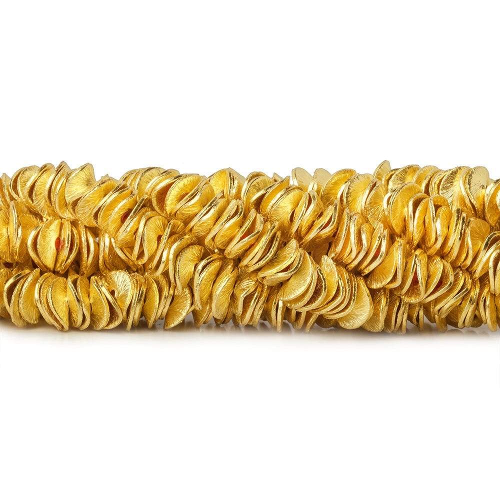 6mm Brushed Wavy Disc Spacer Beads - 8 Inch Strand - AtlantaFindingsCompany