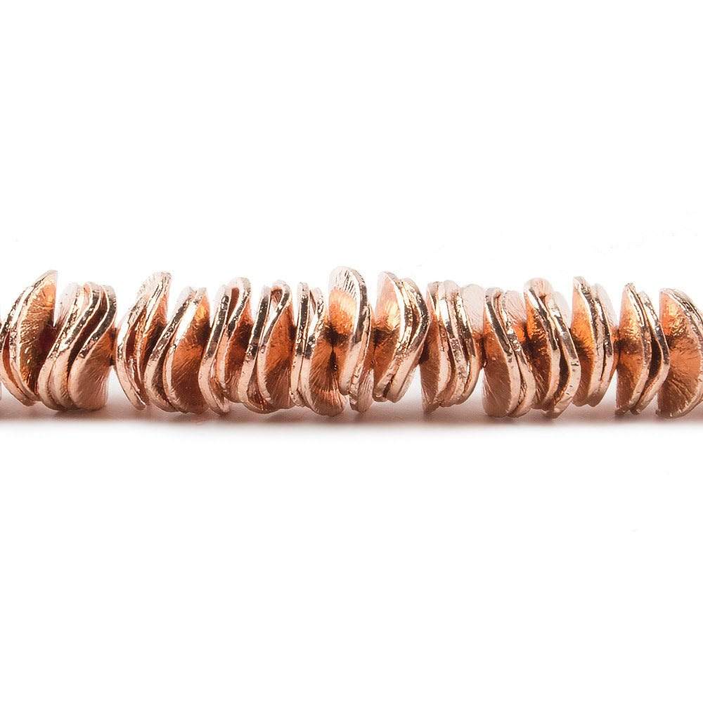 6mm Brushed Wavy Disc Spacer Beads - 8 Inch Strand - AtlantaFindingsCompany