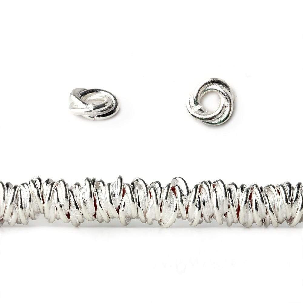 6mm Plain Mobius Spacer Beads with Large Hole - 8" Strand (88 pcs) - AtlantaFindingsCompany