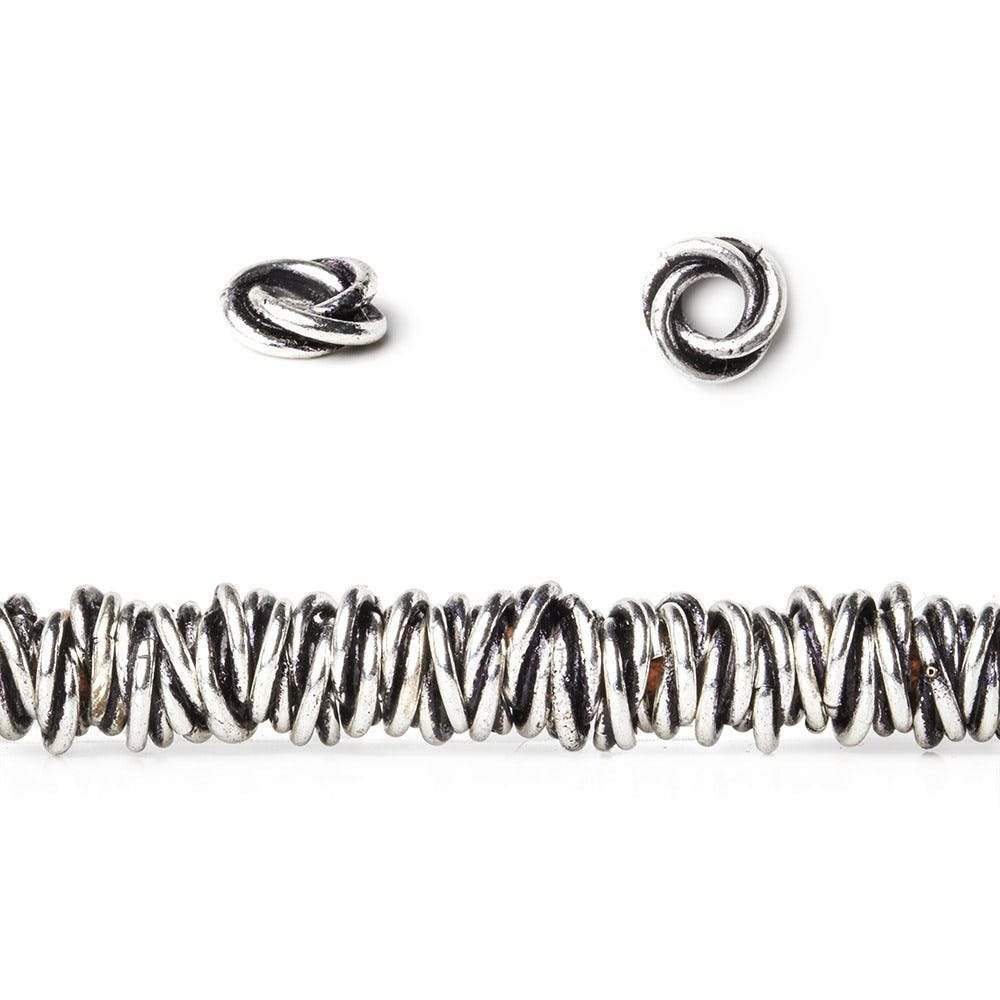 6mm Plain Mobius Spacer Beads with Large Hole - 8" Strand (88 pcs) - AtlantaFindingsCompany