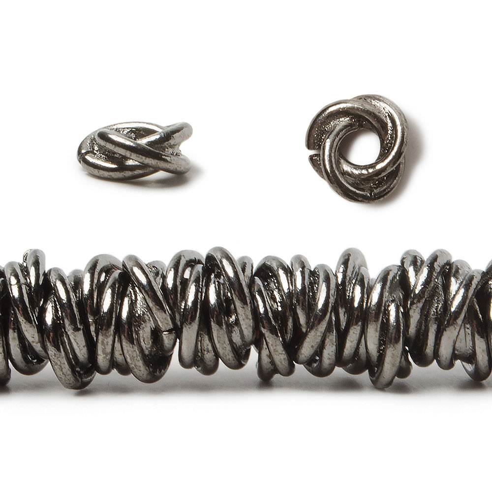 6mm Plain Mobius Spacer Beads with Large Hole - 8" Strand (88 pcs) - AtlantaFindingsCompany