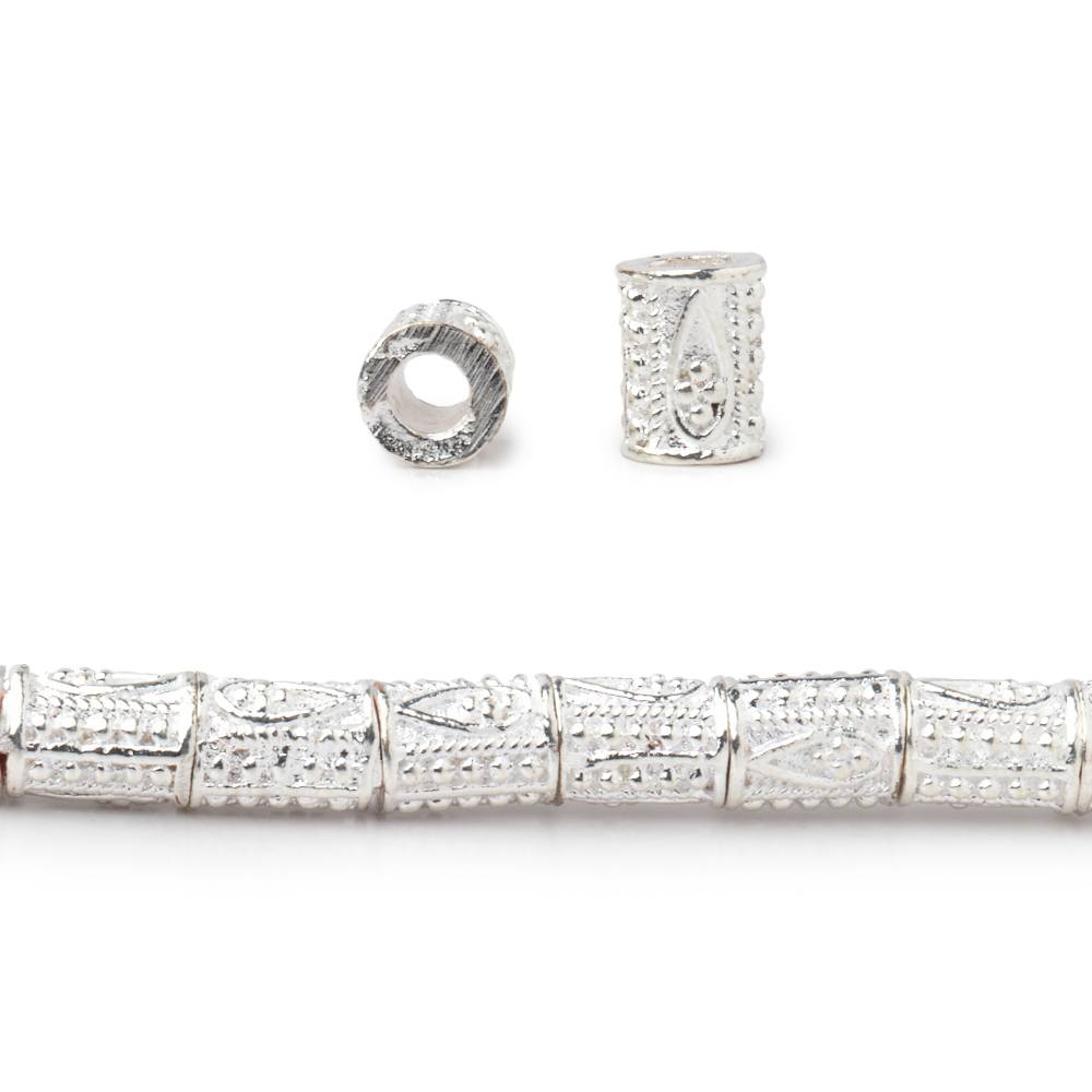 6x4mm Teardrop Design Tube Beads - 8" Strand, 33 Pieces - AtlantaFindingsCompany