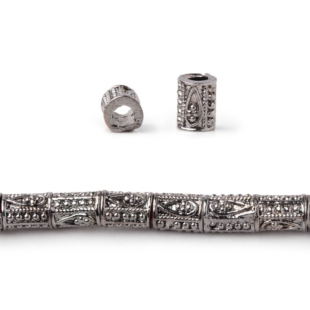 6x4mm Teardrop Design Tube Beads - 8" Strand, 33 Pieces - AtlantaFindingsCompany