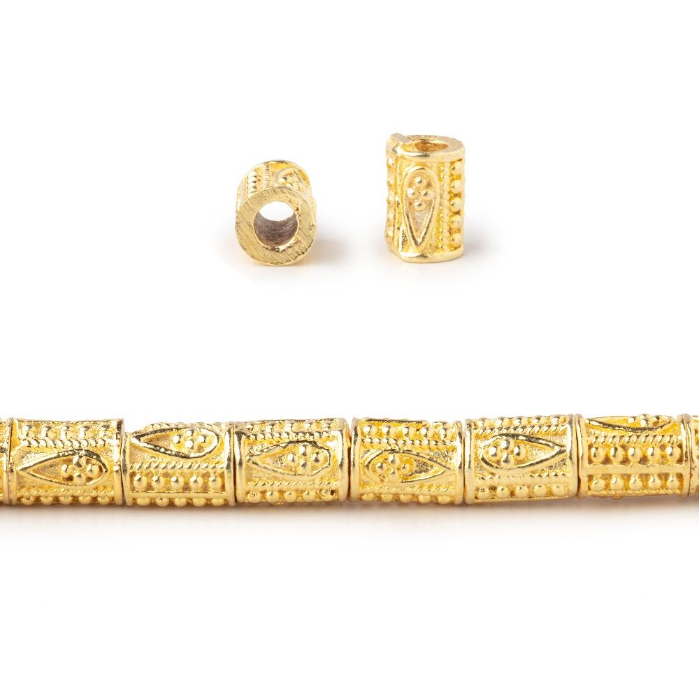 6x4mm Teardrop Design Tube Beads - 8" Strand, 33 Pieces - AtlantaFindingsCompany