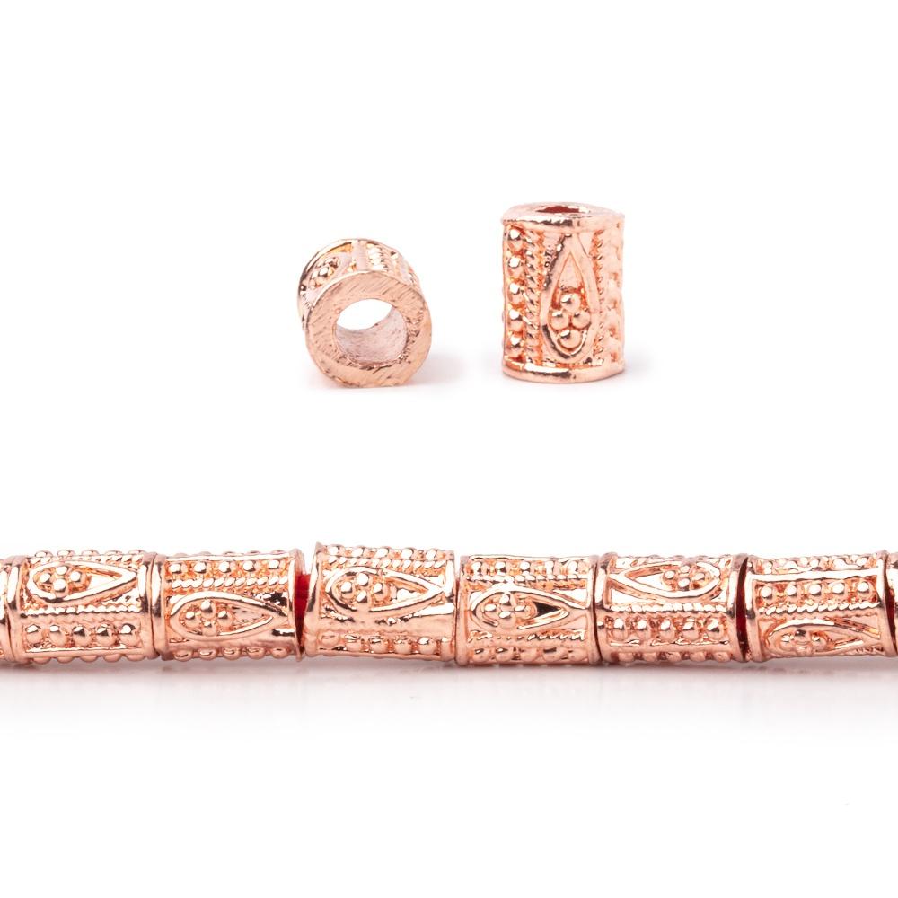 6x4mm Teardrop Design Tube Beads - 8" Strand, 33 Pieces - AtlantaFindingsCompany