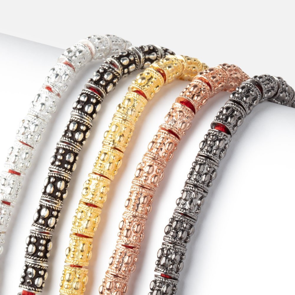 6x5mm Rain Drop Design Tube Beads - 8 Inch Strand (Approx. 33 pcs) - AtlantaFindingsCompany