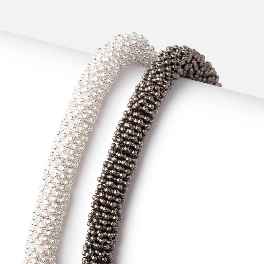 7mm Double Row Daisy Spacer Beads - 2mm Hole, 8" Strand (Approx. 145 Beads) - AtlantaFindingsCompany